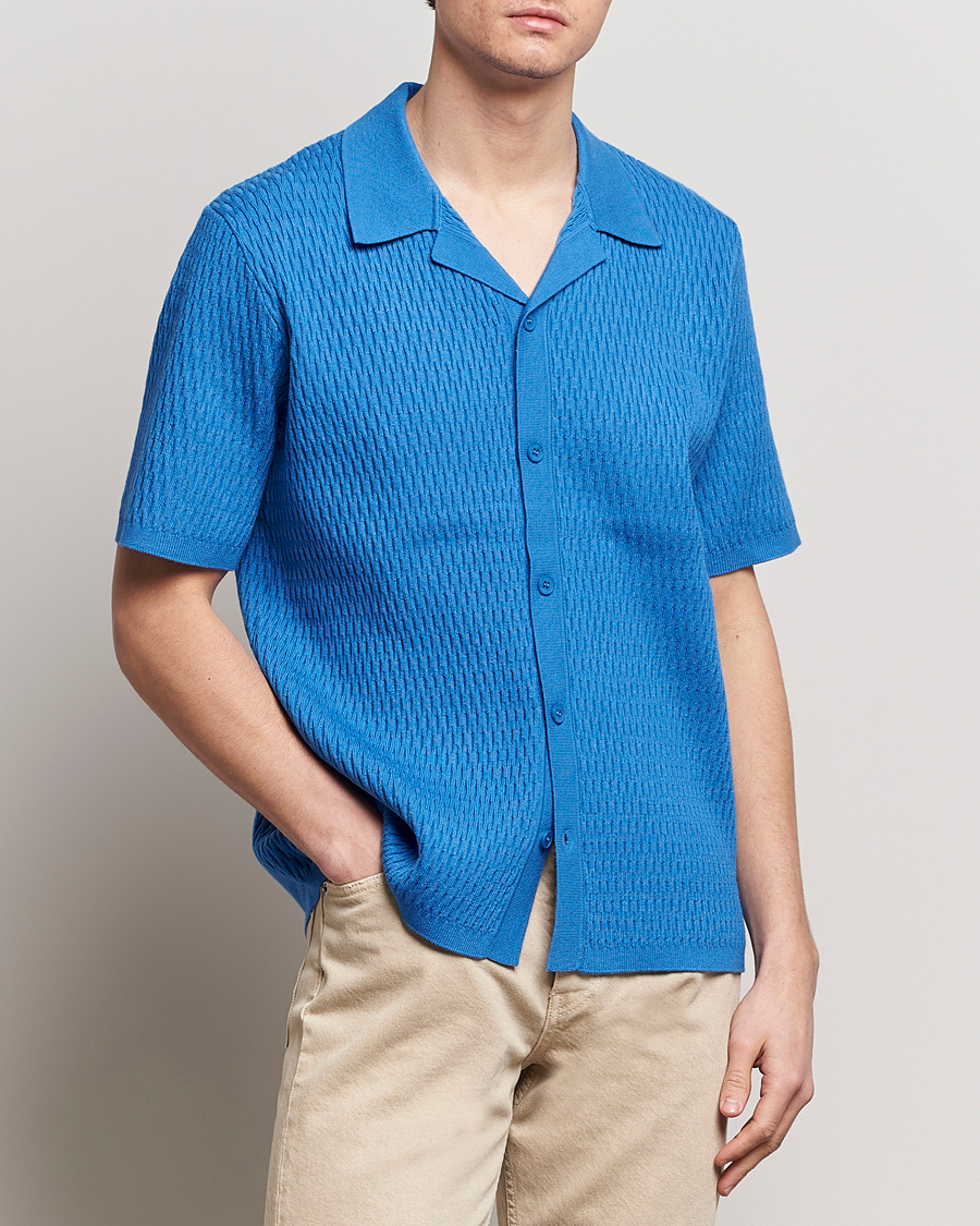 Heren | Afdelingen | Samsøe Samsøe | Sagabin Resort Collar Short Sleeve Shirt Super Sonic
