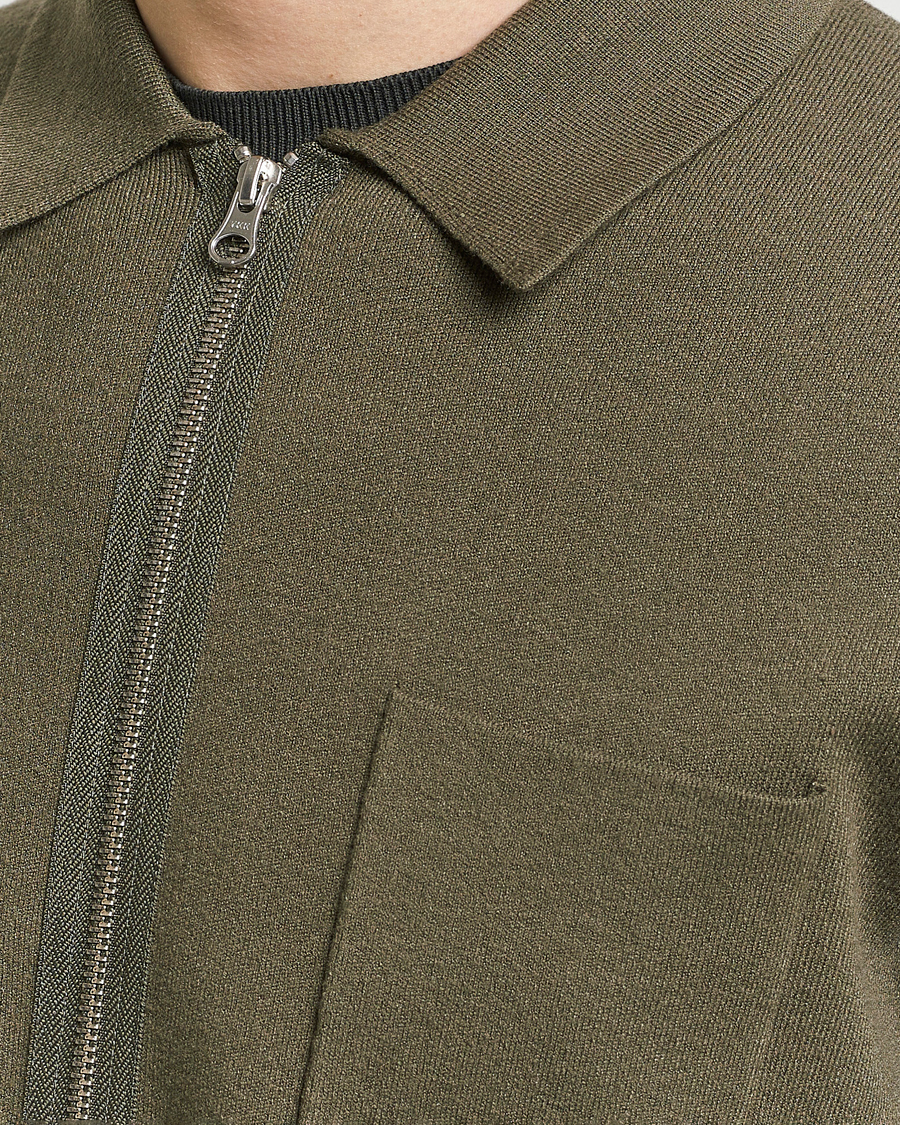 Heren | Truien | Samsøe Samsøe | Guna Full Zip Dusty Olive