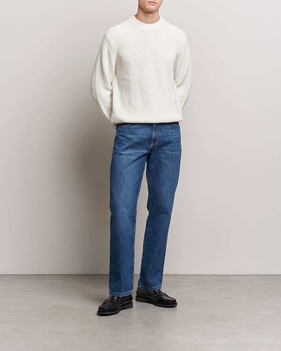 Heren | Truien | Samsøe Samsøe | Samarius Cotton/Linen Knitted Sweater Clear Cream