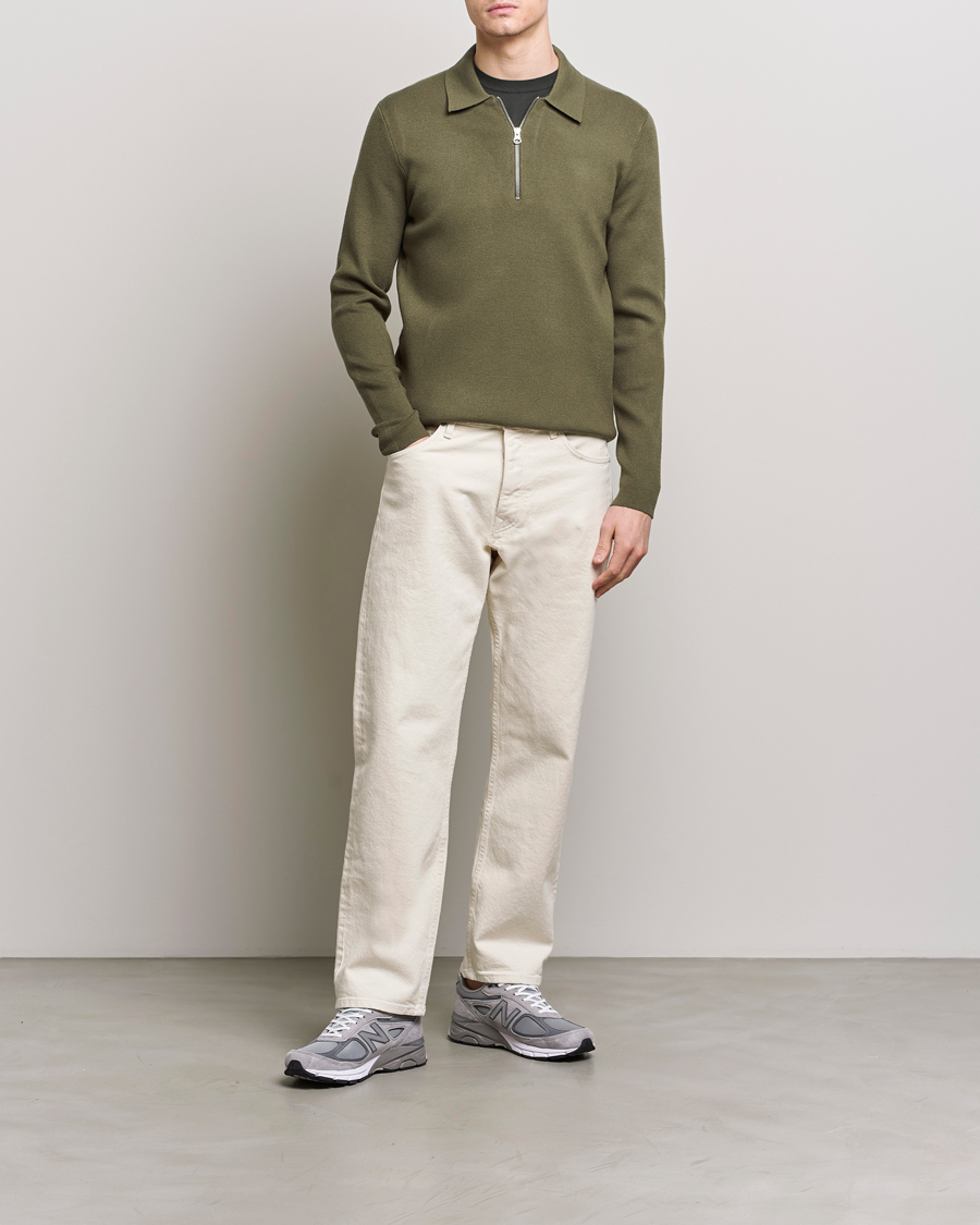 Heren | Truien | Samsøe Samsøe | Guna Half Zip Dusty Olive