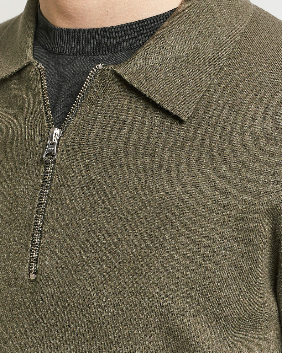 Heren | Truien | Samsøe Samsøe | Guna Half Zip Dusty Olive