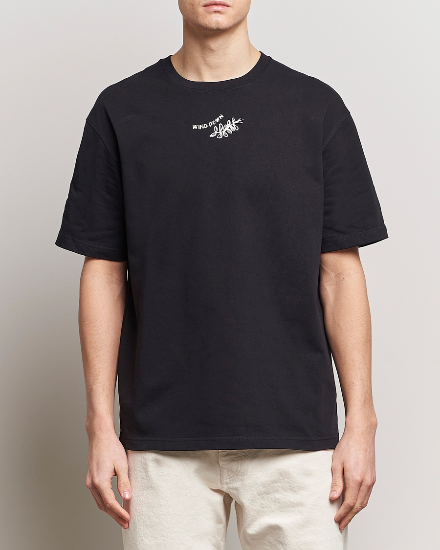 Heren |  | Samsøe Samsøe | Sawind Printed Crew Neck T-Shirt Black