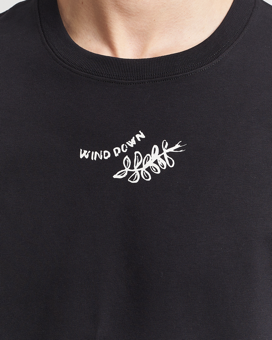 Heren | T-shirts | Samsøe Samsøe | Sawind Printed Crew Neck T-Shirt Black
