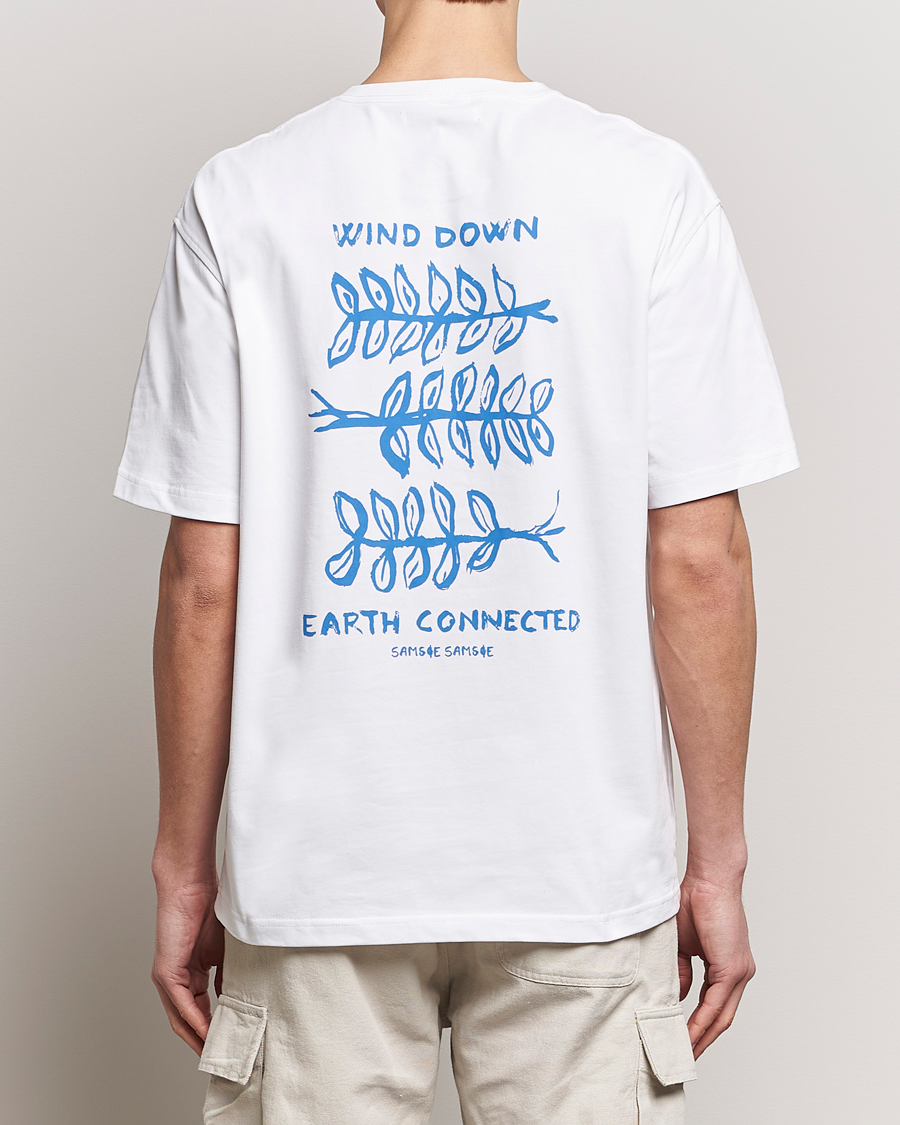 Heren | T-shirts | Samsøe Samsøe | Sawind Printed Crew Neck T-Shirt White