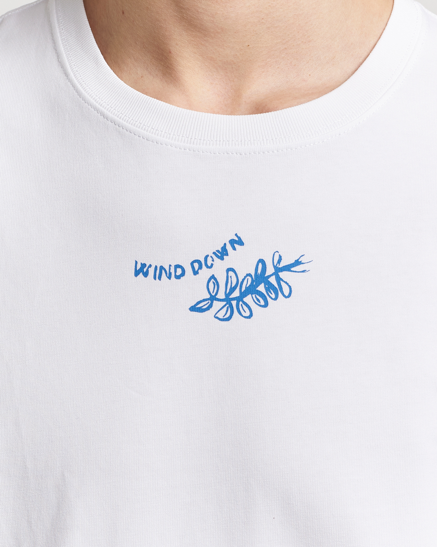 Heren | T-shirts | Samsøe Samsøe | Sawind Printed Crew Neck T-Shirt White