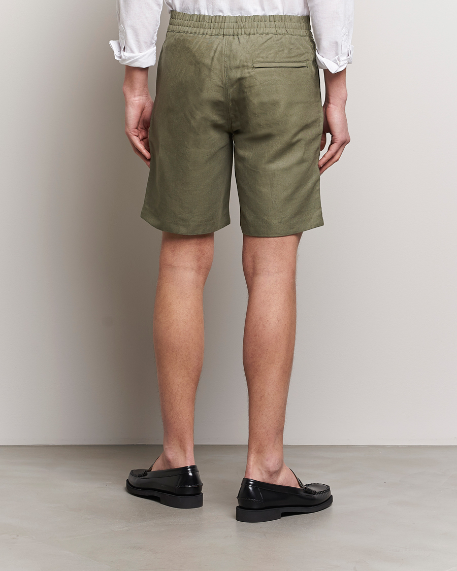 Heren | Korte broek | Samsøe Samsøe | Smith Linen/Cotton Drawstring Shorts Dusty Olive
