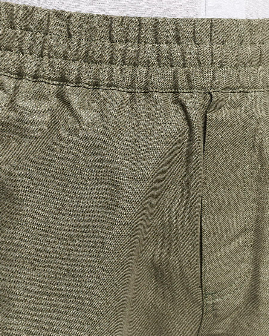 Heren | Korte broek | Samsøe Samsøe | Smith Linen/Cotton Drawstring Shorts Dusty Olive