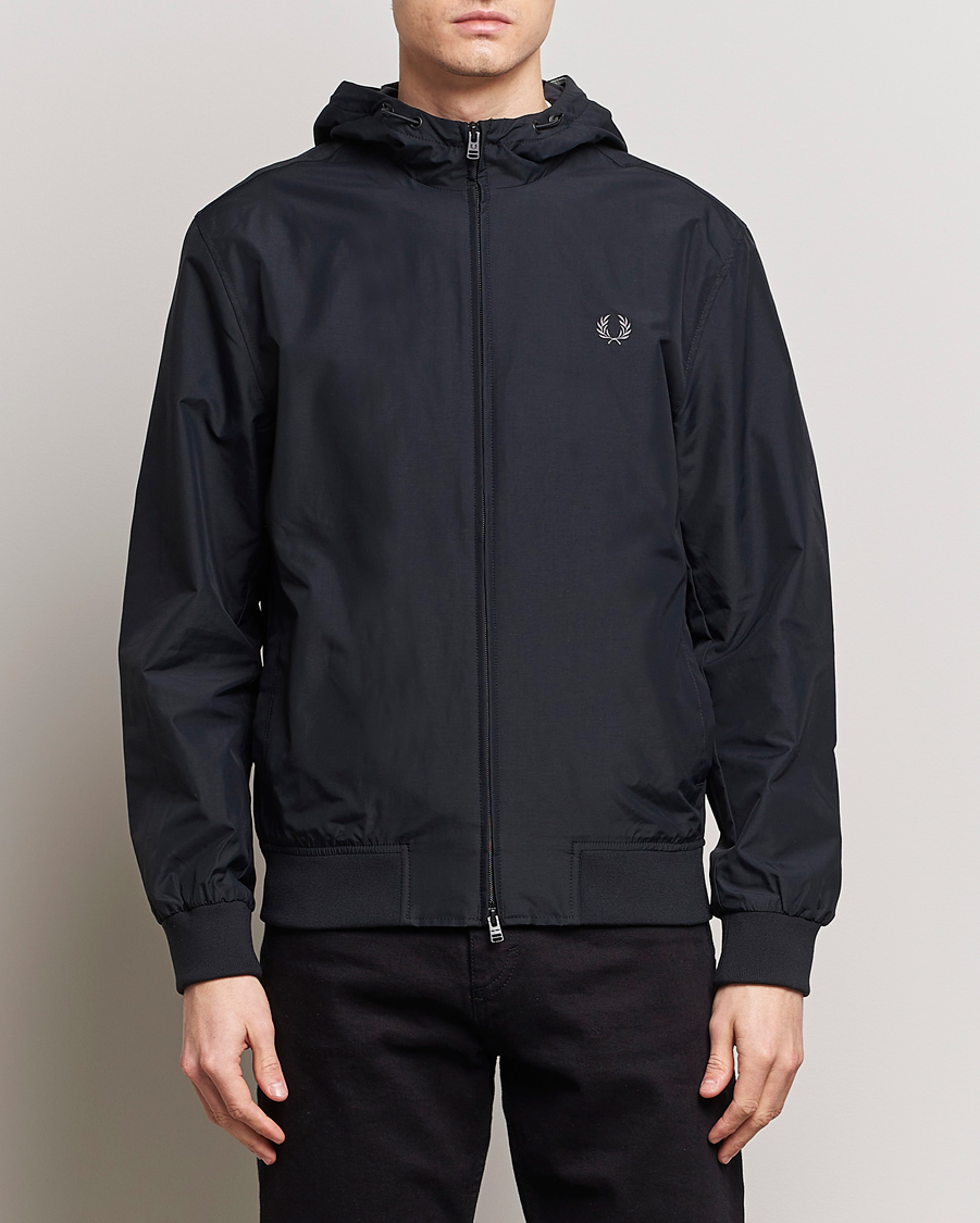 Heren | Casual jassen | Fred Perry | Brentham Hooded Jacket Black