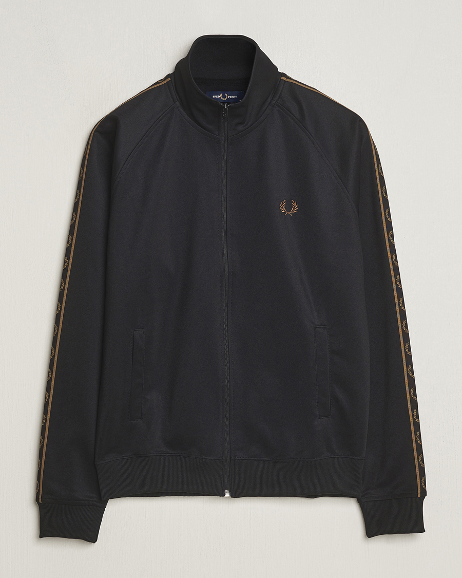 Heren | Truien | Fred Perry | Taped Track Jacket Black