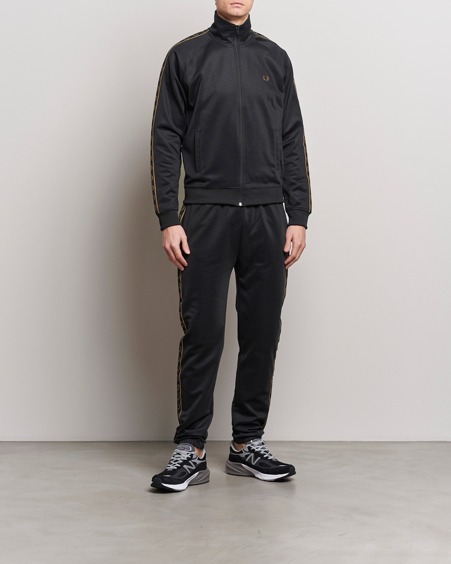 Heren | Truien | Fred Perry | Taped Track Jacket Black