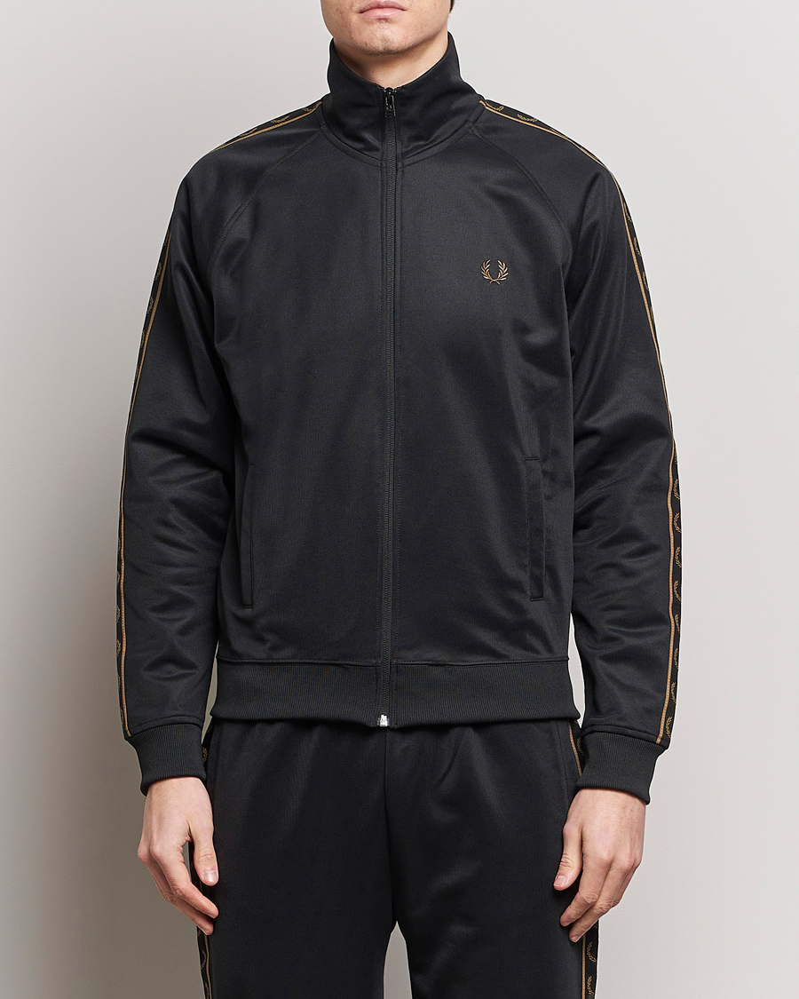 Men | Full-zip | Fred Perry | Taped Track Jacket Black