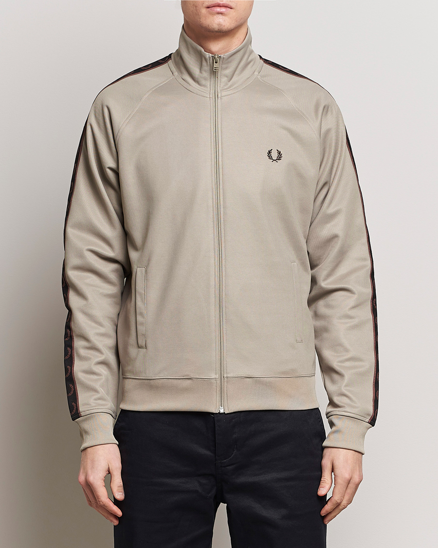 Heren | Kleding | Fred Perry | Taped Track Jacket Warm Grey