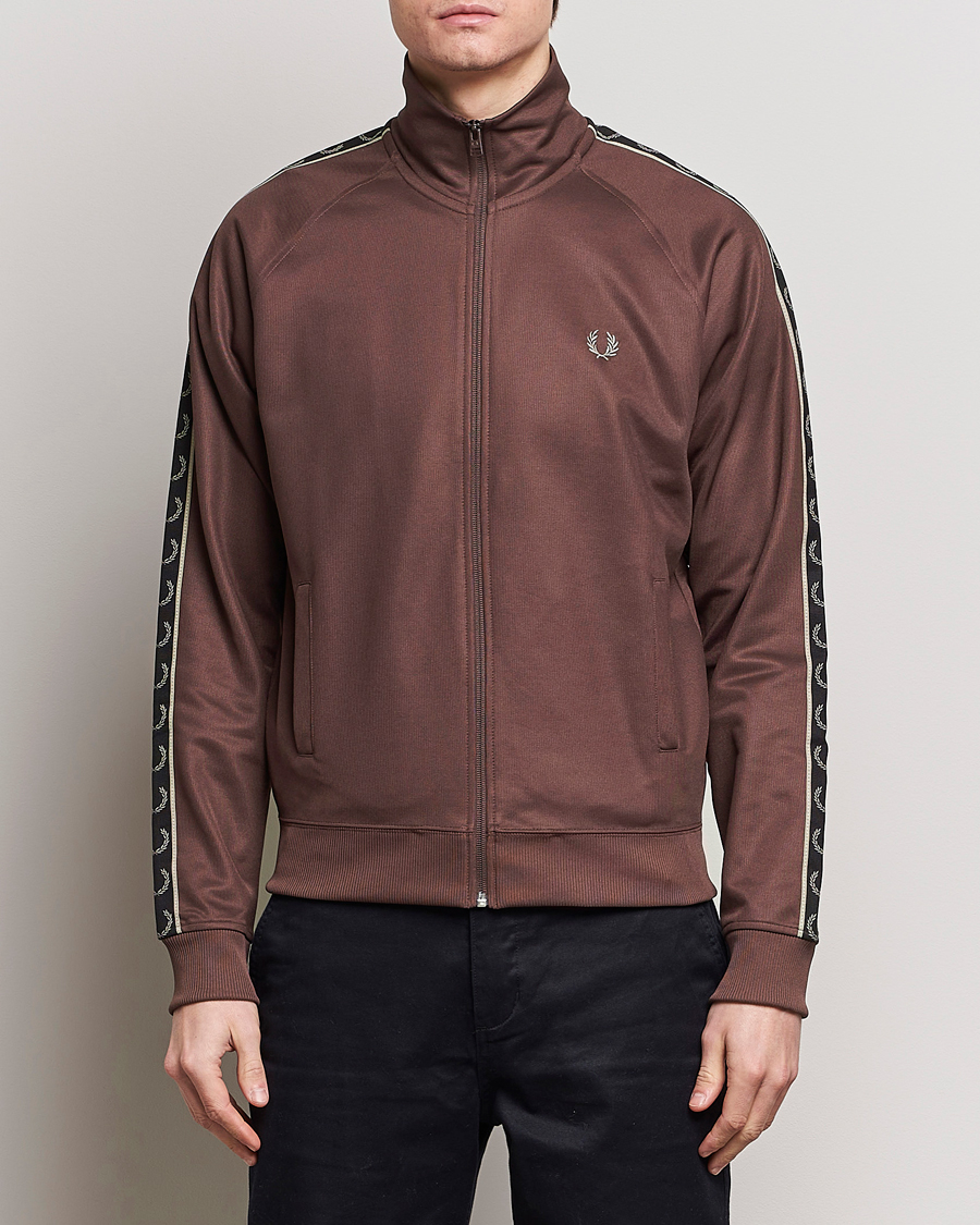 Heren | Full-zip | Fred Perry | Taped Track Jacket Brick Red