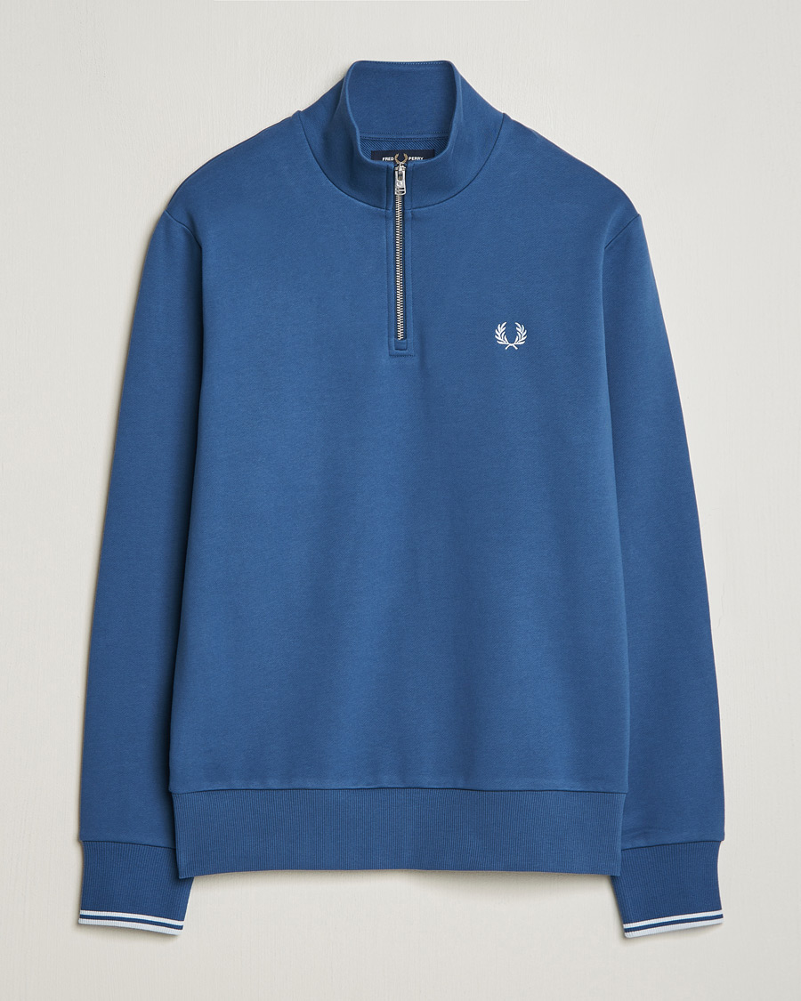 Heren | Truien | Fred Perry | Half Zip Sweatshirt Midnight Blue