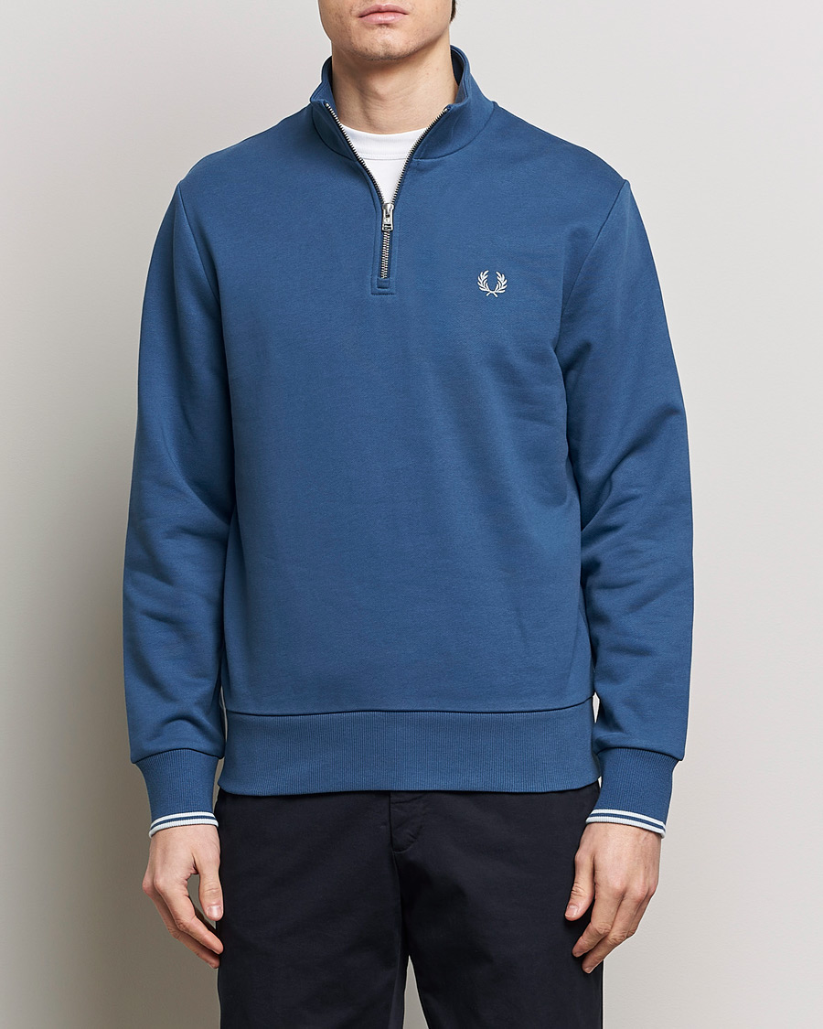 Heren | Half-zip | Fred Perry | Half Zip Sweatshirt Midnight Blue