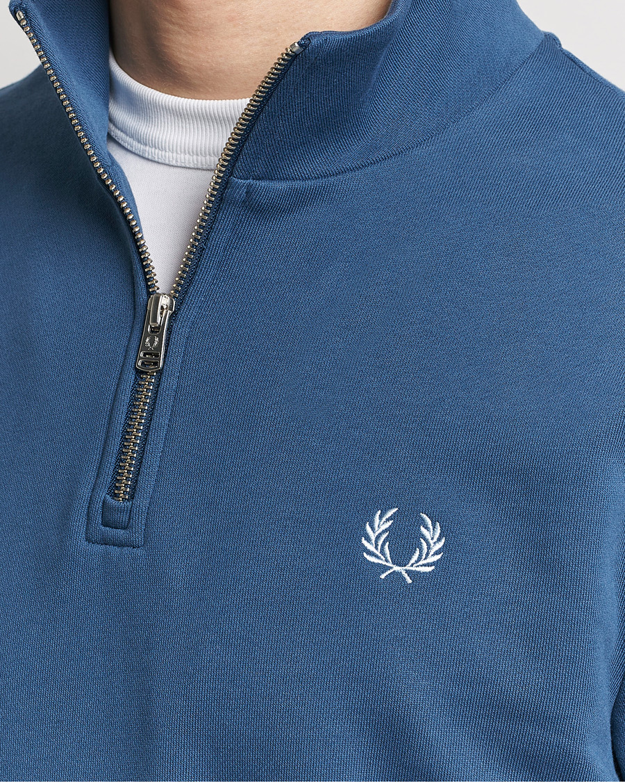 Heren | Truien | Fred Perry | Half Zip Sweatshirt Midnight Blue