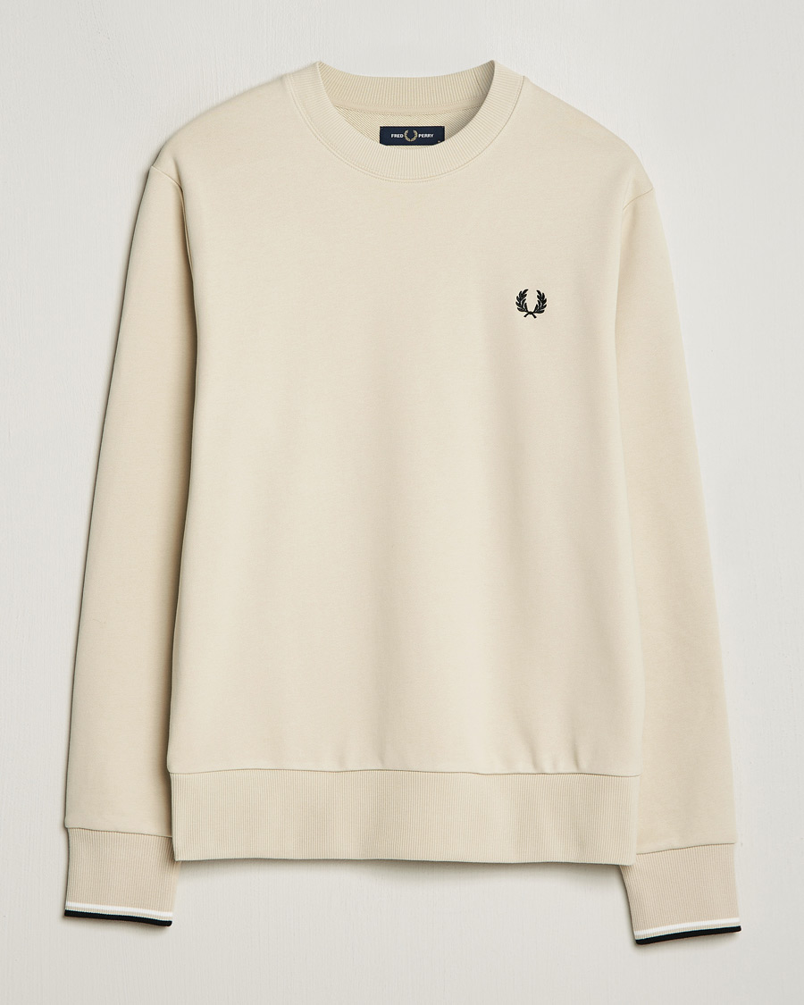 Heren | Truien | Fred Perry | Crew Neck Sweatshirt Oatmeal