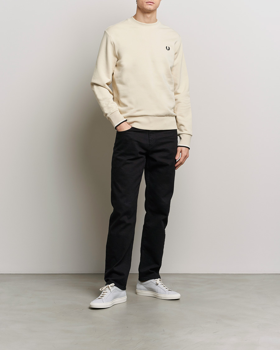 Heren | Truien | Fred Perry | Crew Neck Sweatshirt Oatmeal