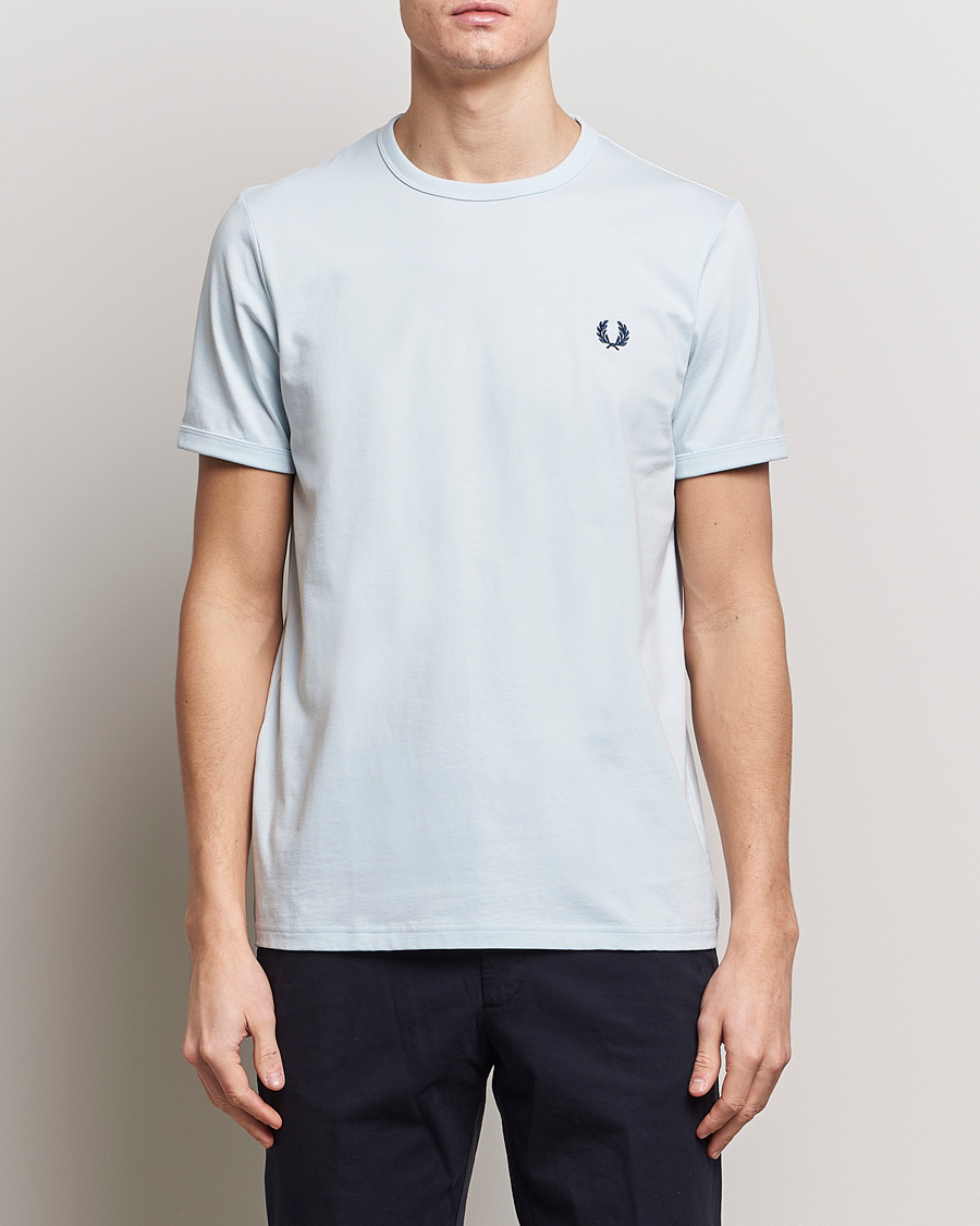 Heren | Fred Perry | Fred Perry | Ringer T-Shirt Light Ice