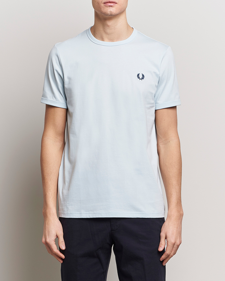 Heren | T-shirts met korte mouwen | Fred Perry | Ringer T-Shirt Light Ice