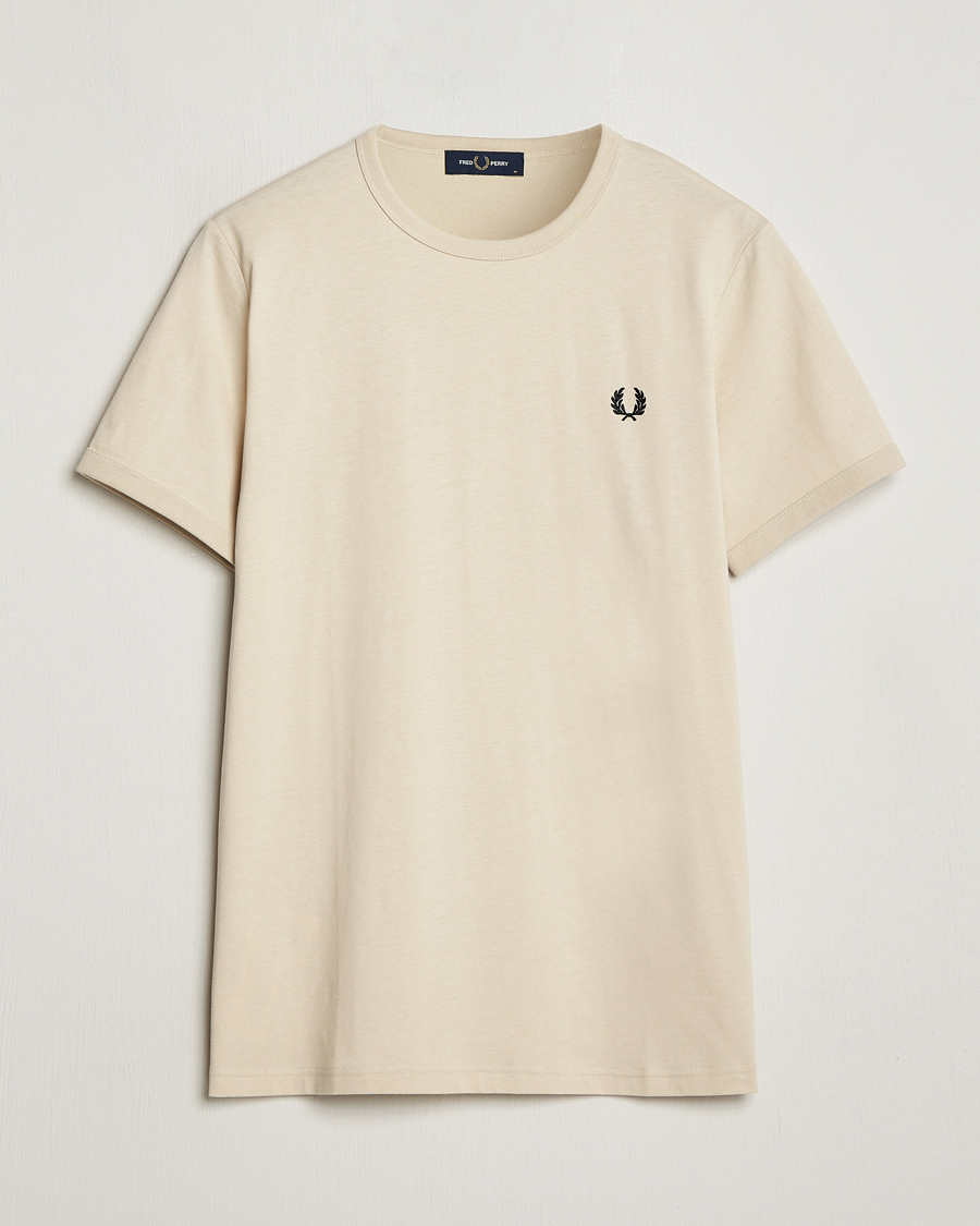 Fred Perry Ringer T Shirt Oatmeal Man CareOfCarl