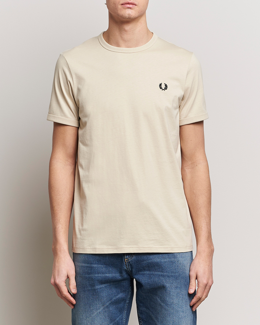 Heren | Kleding | Fred Perry | Ringer T-Shirt Oatmeal