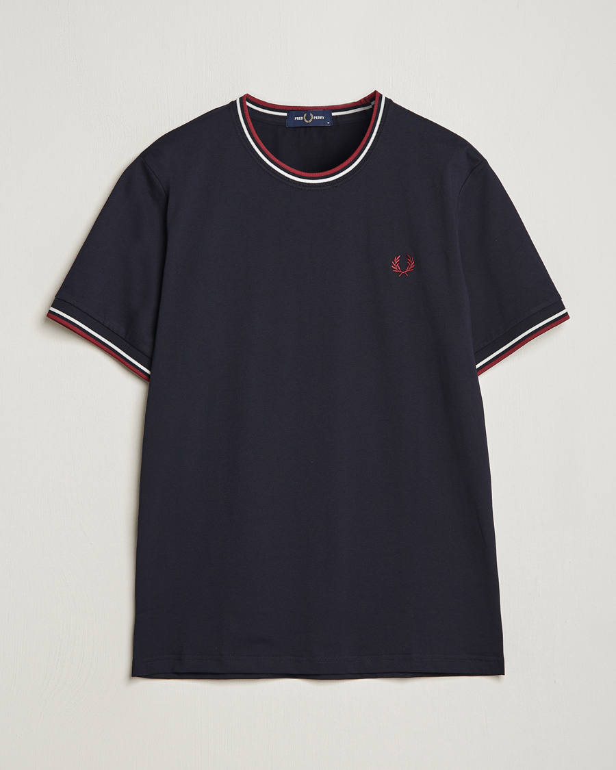 Heren | T-shirts | Fred Perry | Twin Tipped T-Shirt Navy
