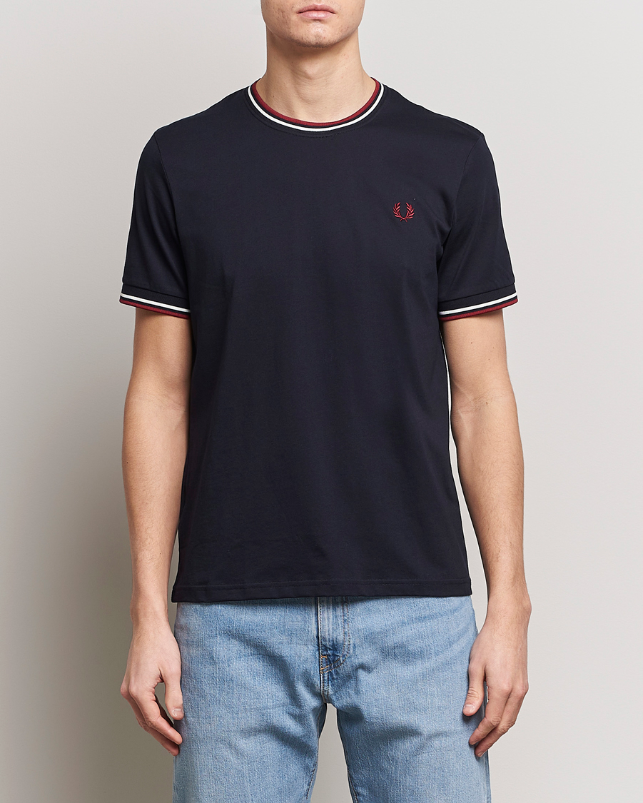 Heren | T-shirts | Fred Perry | Twin Tipped T-Shirt Navy