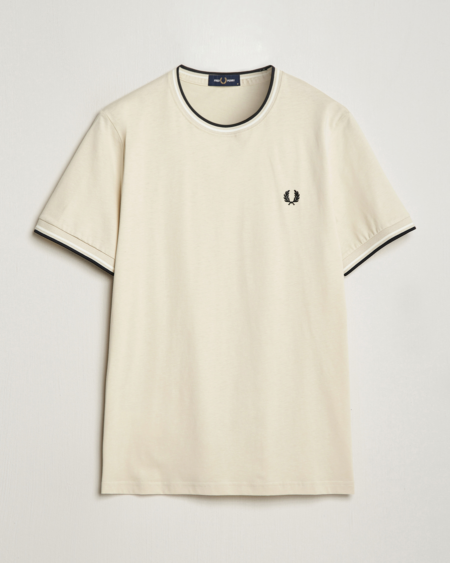 Heren | T-shirts | Fred Perry | Twin Tipped T-Shirt Oatmeal