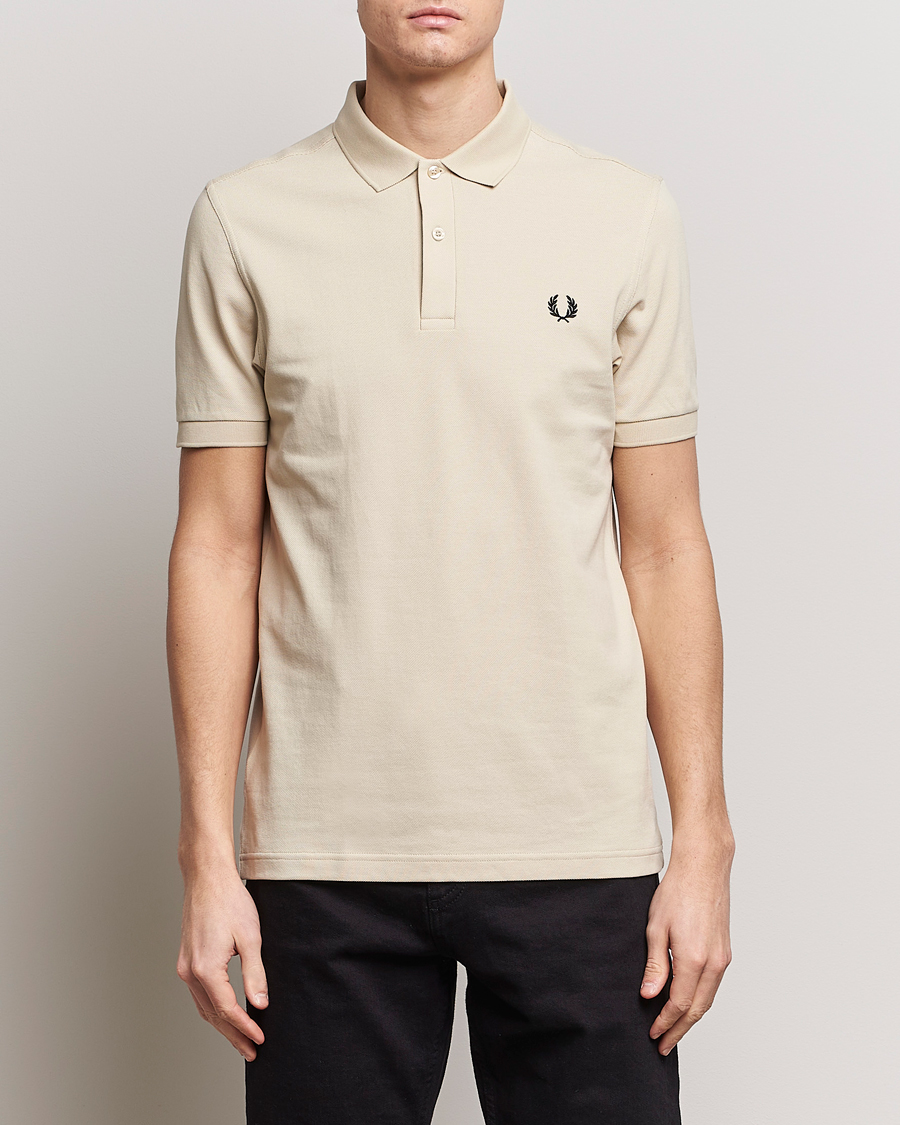 Heren | Best of British | Fred Perry | Plain Polo Shirt Oatmeal