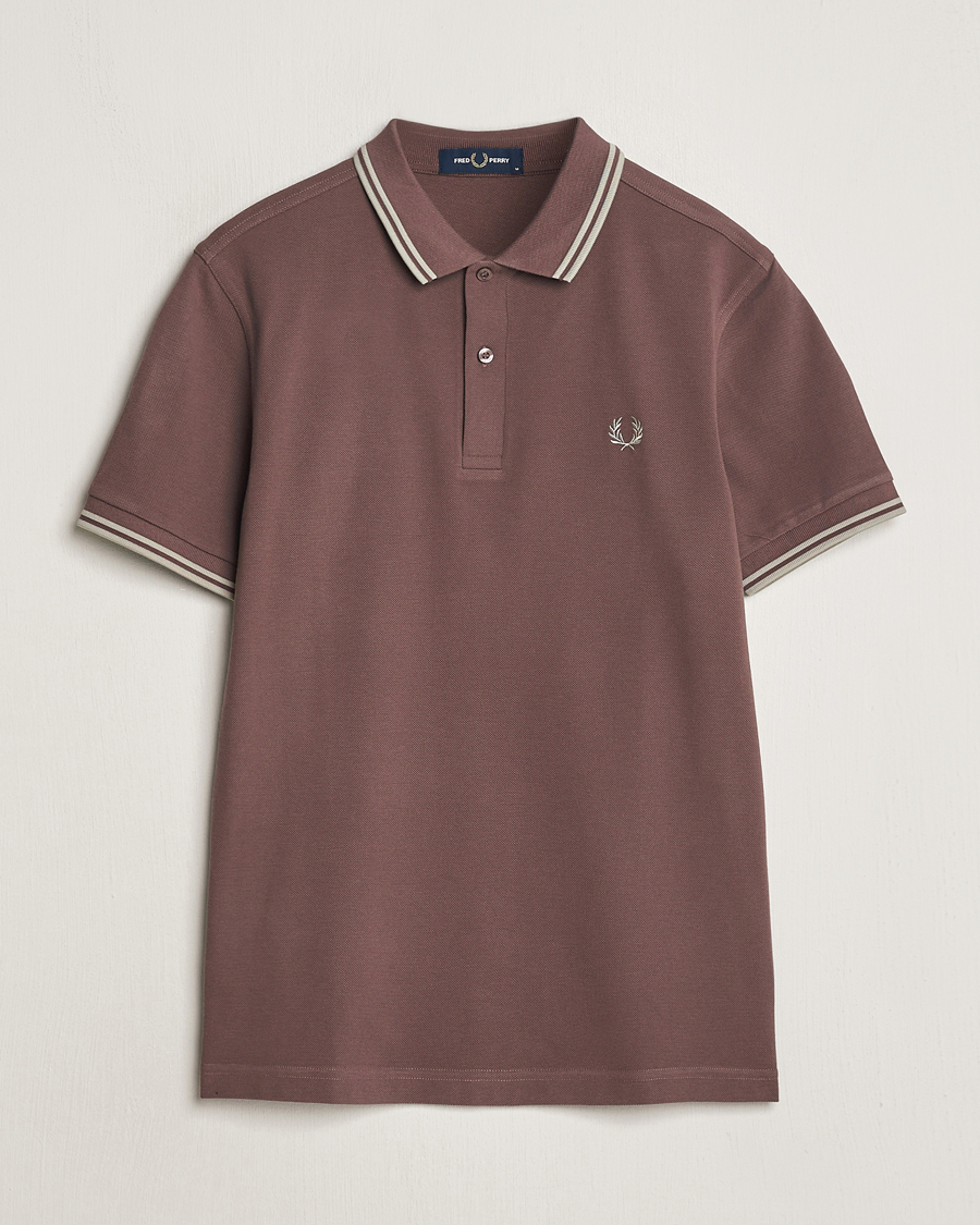 Heren | Polo's | Fred Perry | Twin Tipped Polo Shirt Brick Red