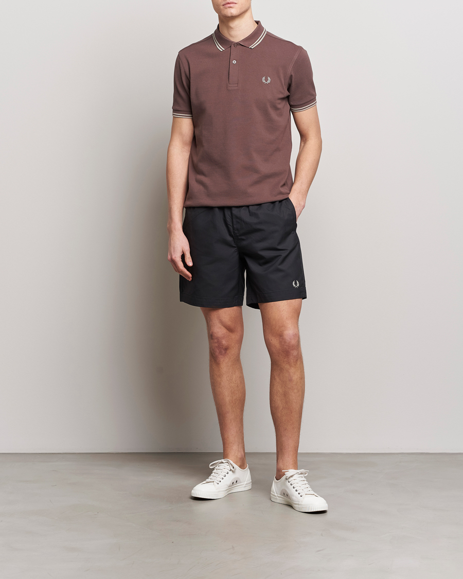 Heren | Polo's | Fred Perry | Twin Tipped Polo Shirt Brick Red