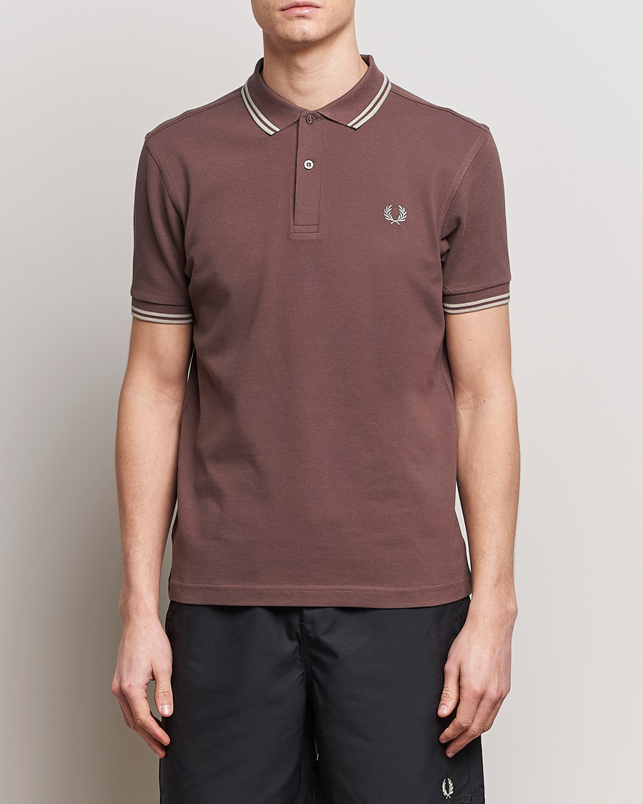 Heren |  | Fred Perry | Twin Tipped Polo Shirt Brick Red