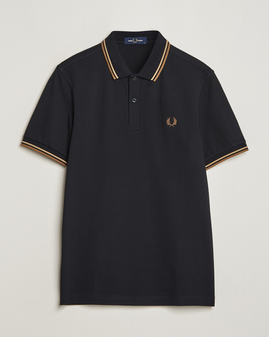 Heren | Polo's | Fred Perry | Twin Tipped Polo Shirt Black