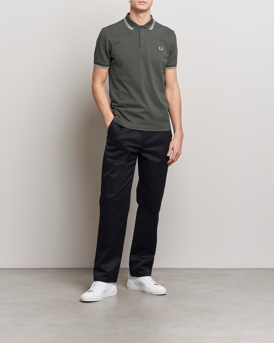 Heren | Polo's | Fred Perry | Twin Tipped Polo Shirt Field Green
