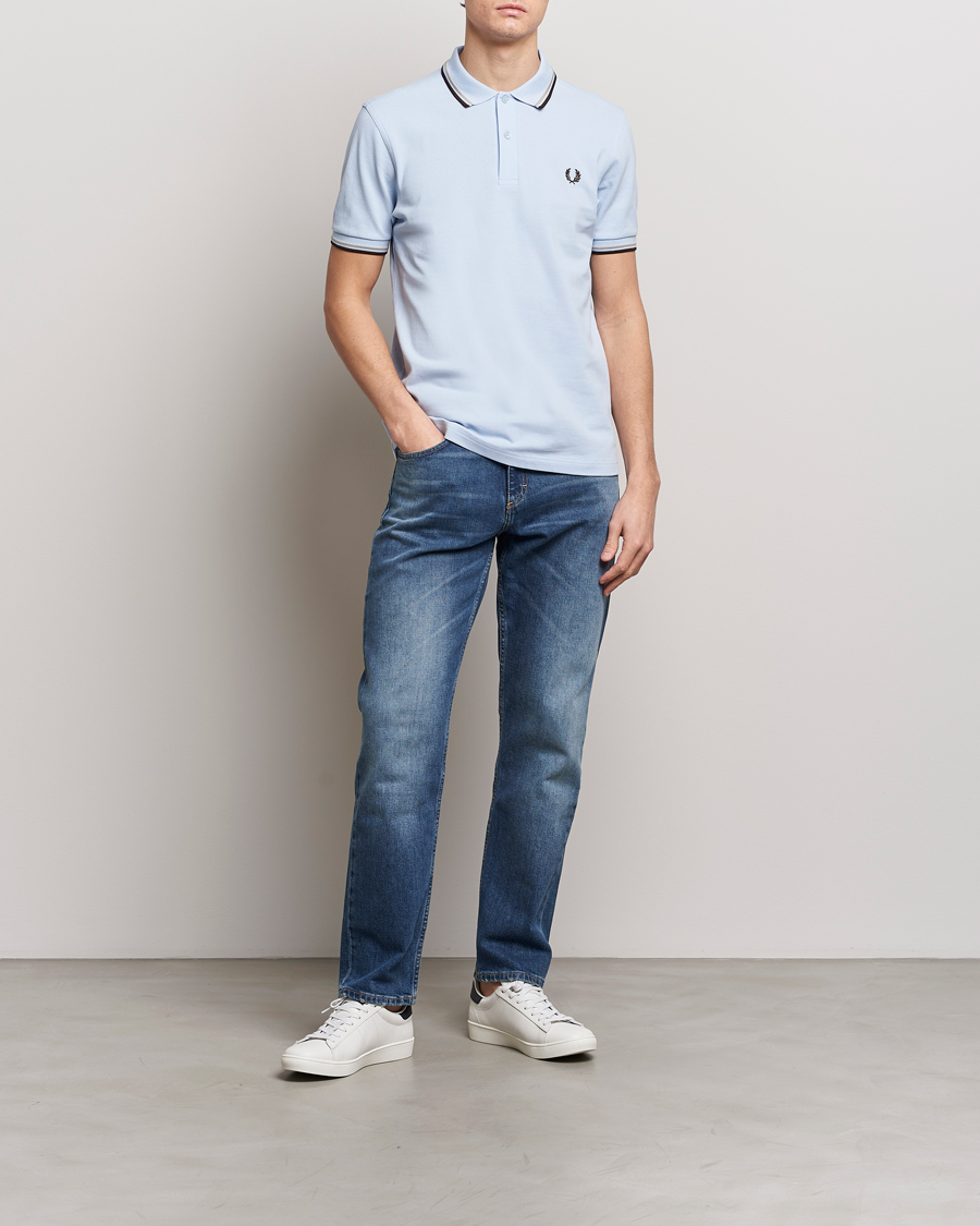 Heren | Polo's | Fred Perry | Twin Tipped Polo Shirt Light Smoke