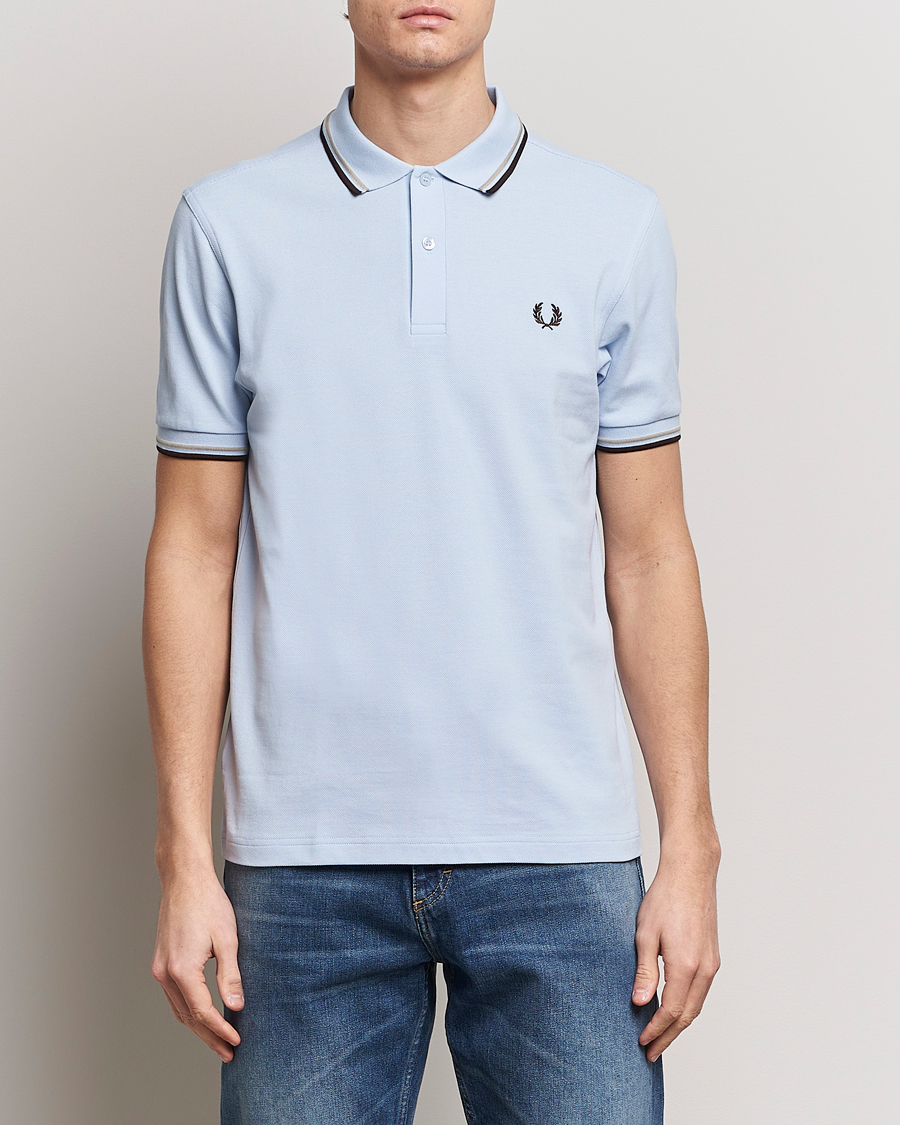 Heren |  | Fred Perry | Twin Tipped Polo Shirt Light Smoke