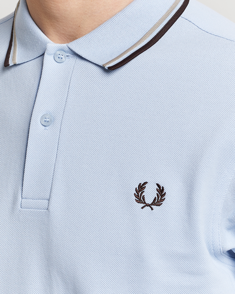 Heren | Polo's | Fred Perry | Twin Tipped Polo Shirt Light Smoke