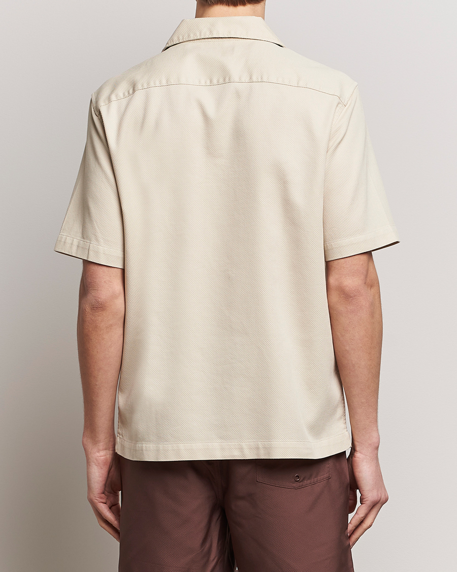Heren | Overhemden | Fred Perry | Pique Textured Short Sleeve Shirt Oatmeal