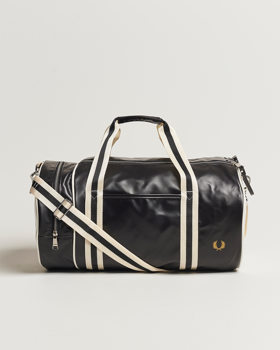 Heren | Tassen | Fred Perry | Classic Barrel Bag Black/Ecru