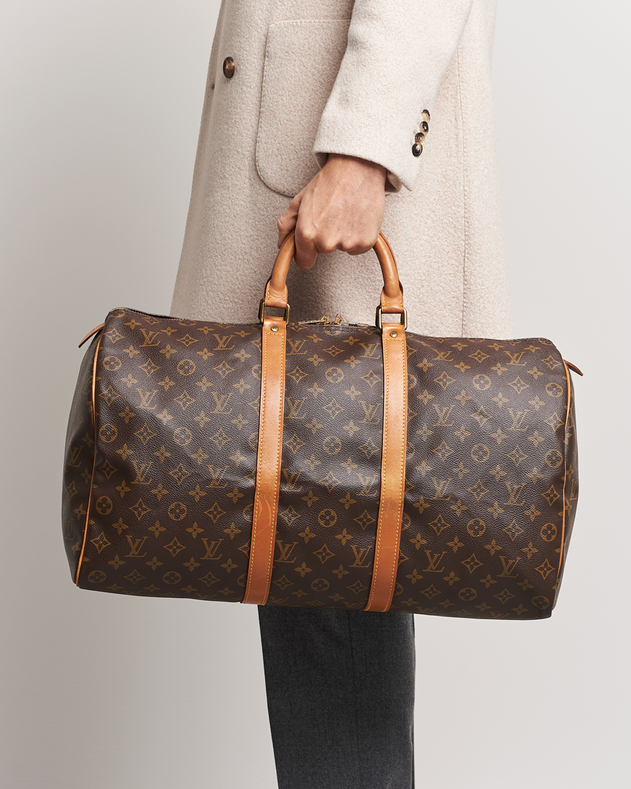 Heren | Louis Vuitton Pre-Owned Keepall 50 Bag Monogram | Louis Vuitton Pre-Owned | Keepall 50 Bag Monogram