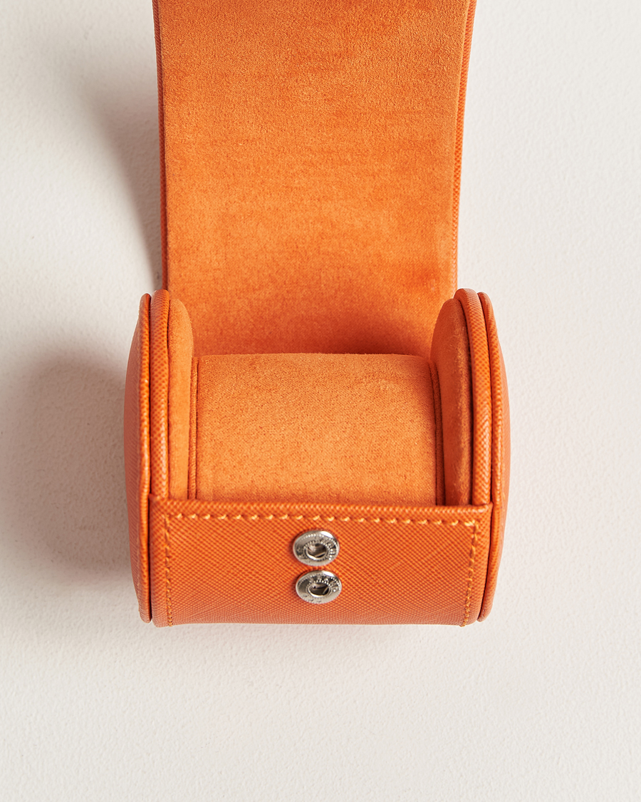 Heren | Horloge & juwelendozen | WOLF | Single Watch Roll Orange