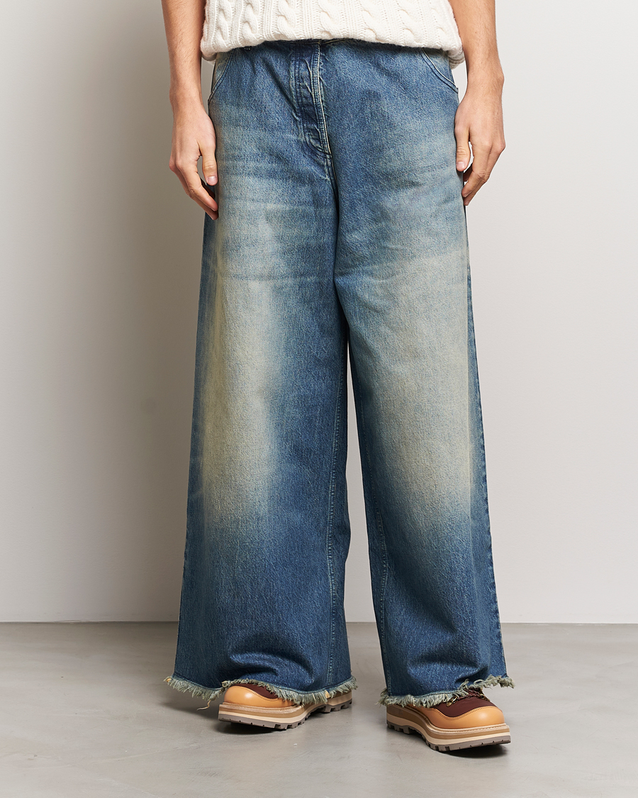 Heren | Sale -60% | Moncler Genius | Wide Jeans Mid Blue