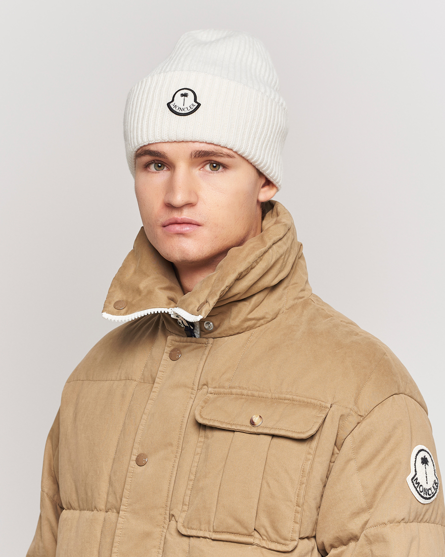 Heren |  | Moncler Genius | Rib Knit Beanie Off White