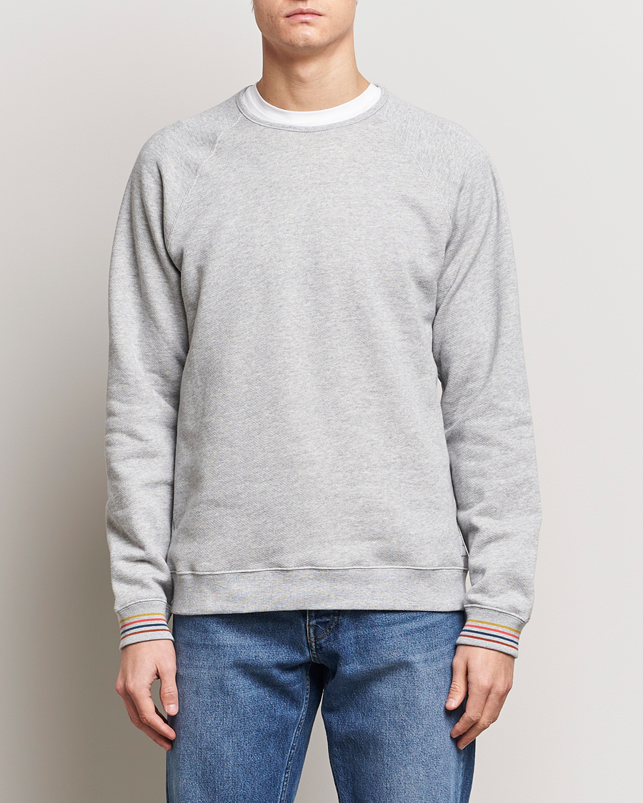 Heren |  | Paul Smith | Artist Rib Crew Neck Sweatshirt Grey Melange