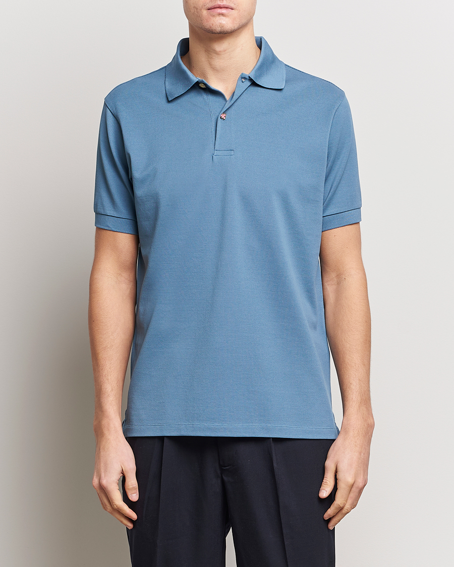 Heren | Poloshirts met korte mouwen | Paul Smith | Charm Button Polo Light Blue