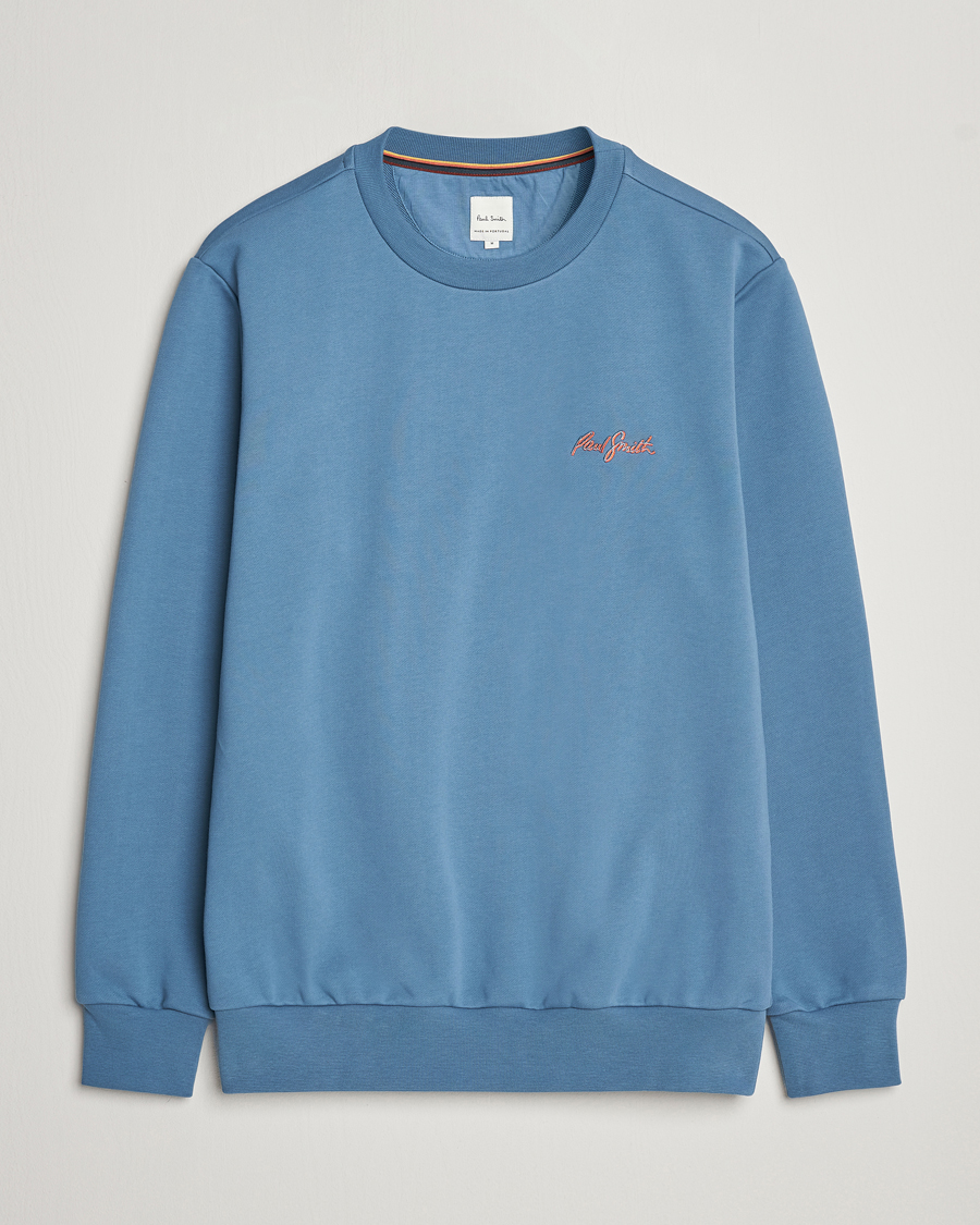 Heren | Truien | Paul Smith | Embroidery Crew Neck Sweatshirt Light Blue