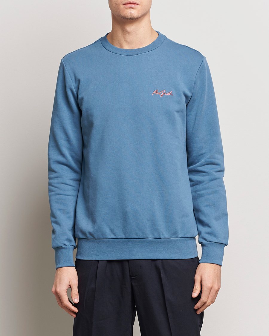 Heren | Sweatshirts | Paul Smith | Embroidery Crew Neck Sweatshirt Light Blue