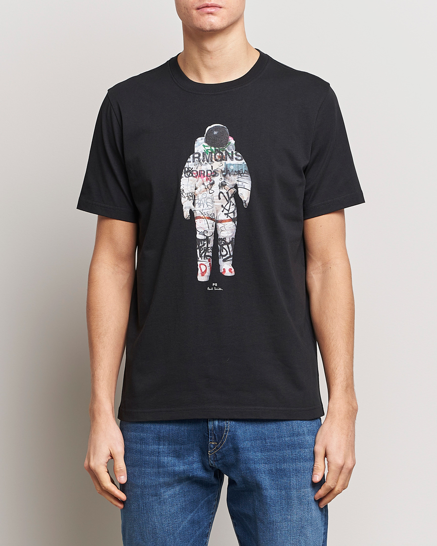 Heren | Best of British | PS Paul Smith | Astronaut Crew Neck T-Shirt Black