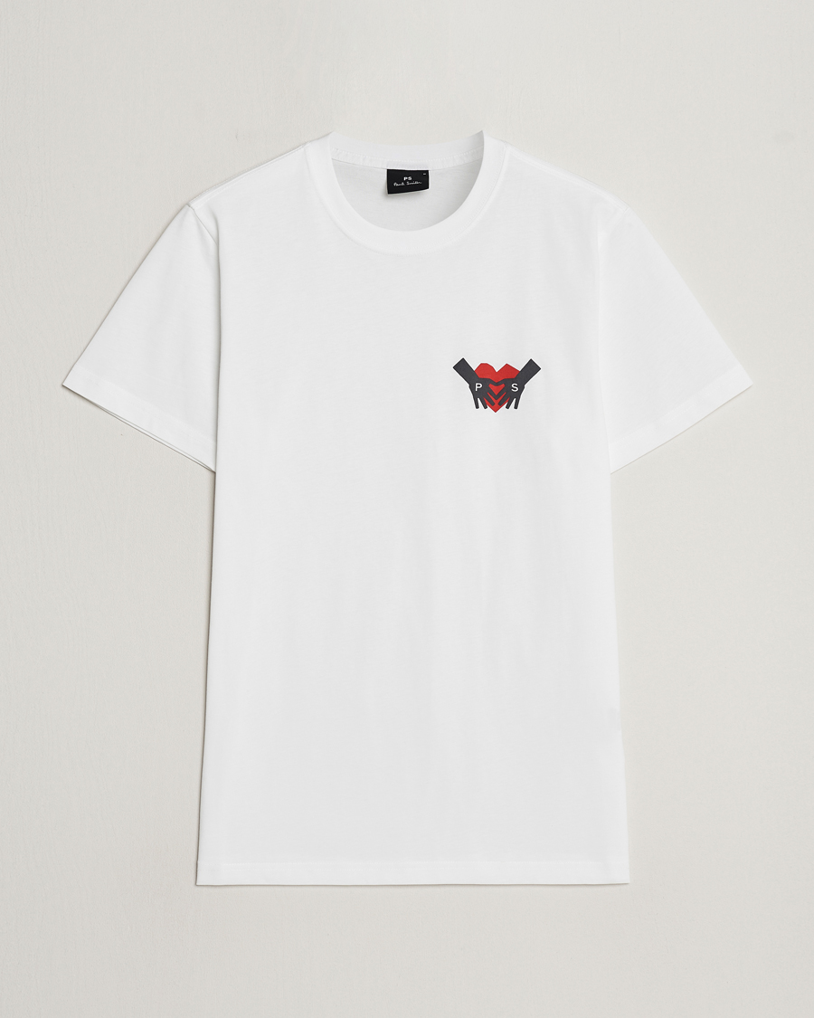 Heren | PS Paul Smith | PS Paul Smith | PS Heart Crew Neck T-Shirt White